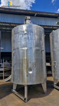 Stainless steel jacketed mixing tank, 5,000 liters, APV