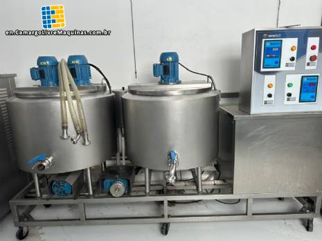 BRASFRIO pasteurization plant, maturation unit, for ice cream, a�a�, and dairy products.