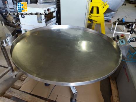 1100 mm stainless steel rotating accumulator sorting table