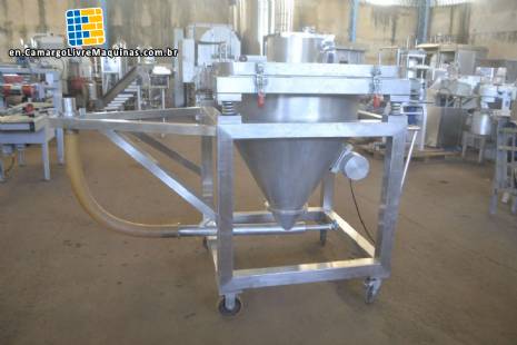 Stainless steel conveyor silo for powders
