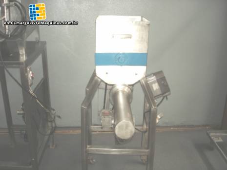 Mixer in stainless steel with screw