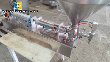 Semi-automatic filling machine for liquids and pasties with 1 nozzle