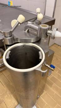 Pneumatic cannon for sausage stuffer, stainless steel, 45 liters.