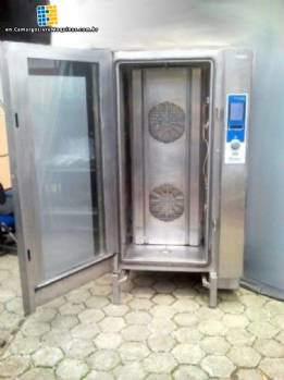 Industrial ovens combined in stainless steel