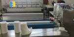 Non-woven rewinding machine for wet and dry wipes in rolls