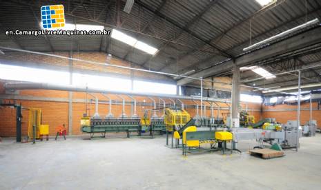 Complete line for the production of steel wool