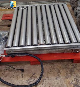 Floor scale with stainless steel rollers - Alfa Instrumentos 500 kg