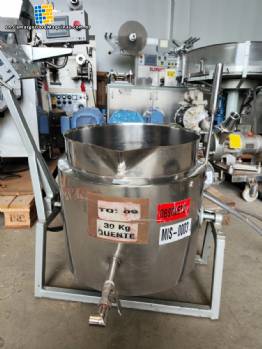 Stainless steel jacketed heated benchtop reactor tank for laboratory use, 30 kg, ALIC