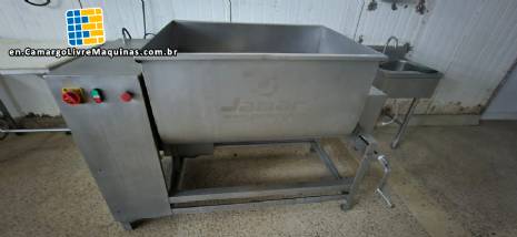 Stainless steel double-shaft paddle mixer for meats Jamar
