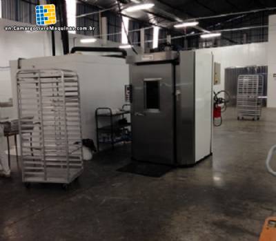 Vertical Rotary gas furnace with rotary car by geared motor Brasforno