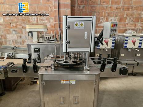 Automatic stainless steel can, cup, jar, and bottle sealing/capping machine Levapack