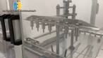 Linear filling machine with 7 filling nozzles