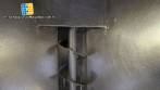Inclined screw conveyor with stainless steel silo