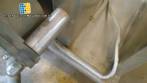 Stainless steel tank with sanitary pump
