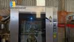 Programmable turbo oven in stainless steel, gas-powered.