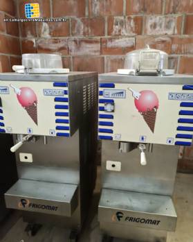 Italian gelato ice cream maker in stainless steel Frigomat 80/100 liters