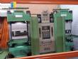 Double vacuum hydraulic press for pan stone rubber vulcanization