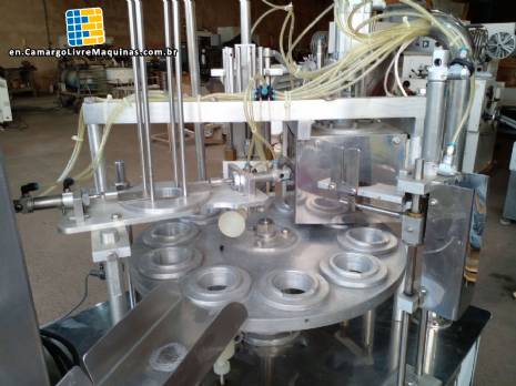 Semi automatic filling machine for Mirainox aluminum pots