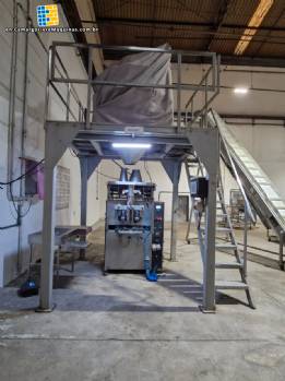 Masipack multihead packaging machine with 14 scales, 60 packages per minute. Masipack multihead packaging machine with 14 scales, 60 packages per minute.